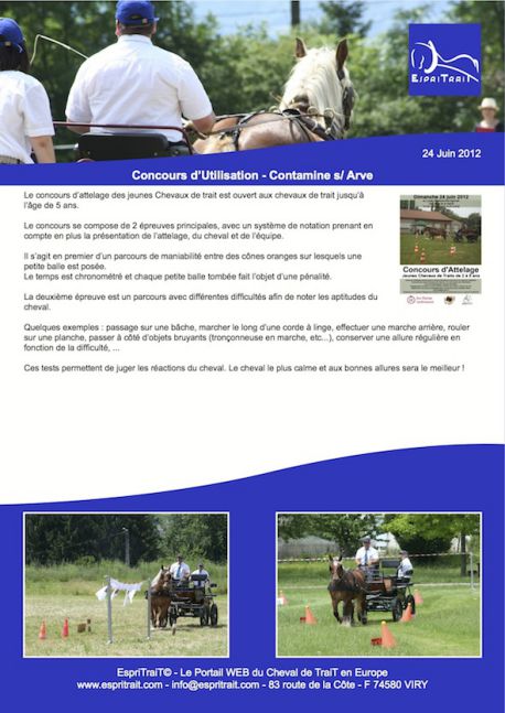 Concours d&lsquo;utilisation-Contamine S/Arve 2012